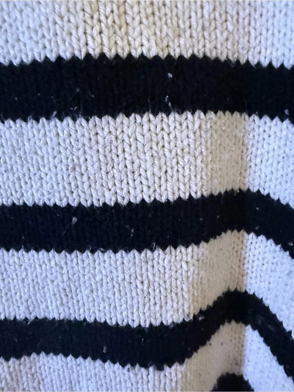 Striped V-Neck Button Front Cardigan Sweater - Cream & Black American Eagle
